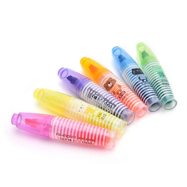6 pcs / set cartoon novelty animals highlighter fluorescent markers pen gift stationery, Black;red
6 pcs / set cartoon novelty animals highlighter fluorescent markers pen gift stationery, Black;red