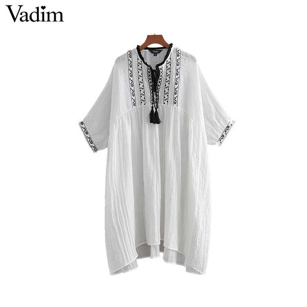 vadim stylish floral embroidery oversized dress straight see through tassel tie female casual white loose dresses vestidos qa303, Black;gray
vadim stylish floral embroidery oversized dress straight see through tassel tie female casual white loose dresses vestidos qa303, Black;gray