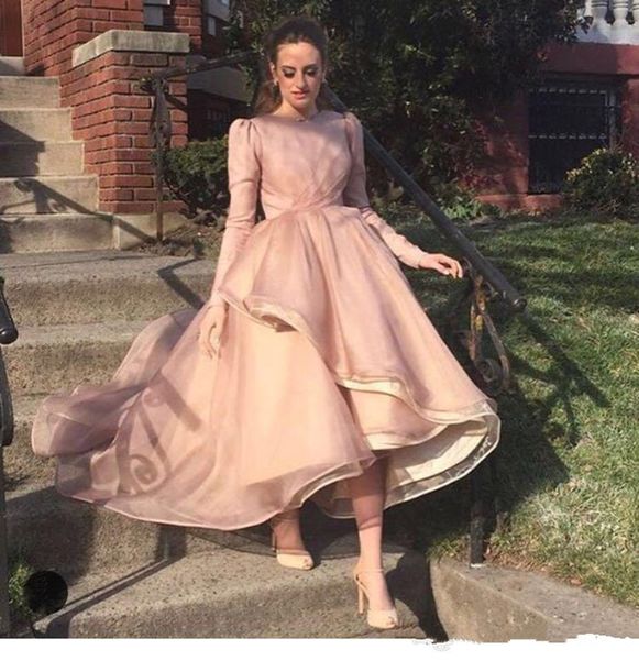 elegant pink long sleeves ball gown prom dresses high low simple formal party gowns prom dress, Black
elegant pink long sleeves ball gown prom dresses high low simple formal party gowns prom dress, Black