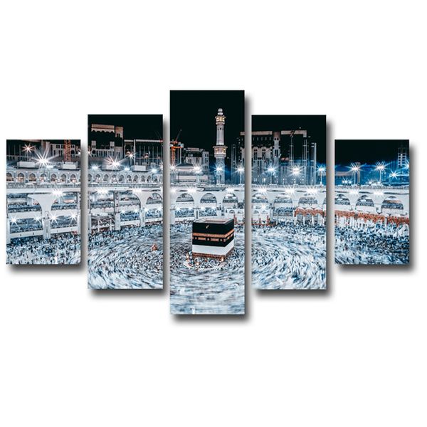 wall art pictures home hd printed painting 5 piece/pcs mosque mecca night landscape modern decoration poster for living room
wall art pictures home hd printed painting 5 piece/pcs mosque mecca night landscape modern decoration poster for living room