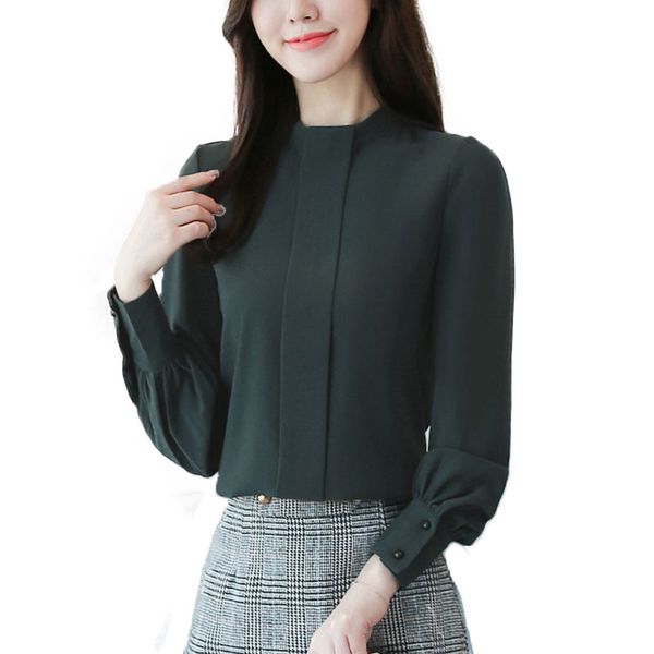 volocean 2018 women slim blouse chiffon women's shirt blusas button female solid shirts female long-sleeve tee, White
volocean 2018 women slim blouse chiffon women's shirt blusas button female solid shirts female long-sleeve tee, White