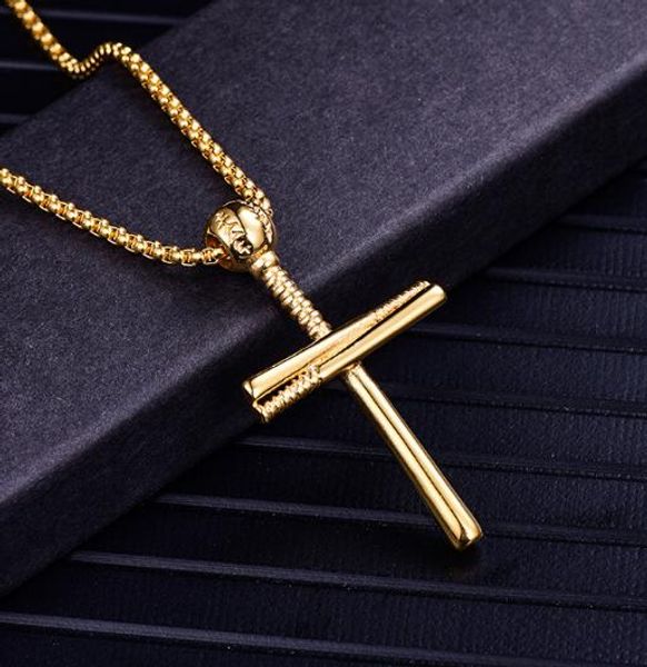 fashion new baseball necklace europe and the united states personality stainless steel cross pendant titanium steel men's hanging decor, Silver
fashion new baseball necklace europe and the united states personality stainless steel cross pendant titanium steel men's hanging decor, Silver