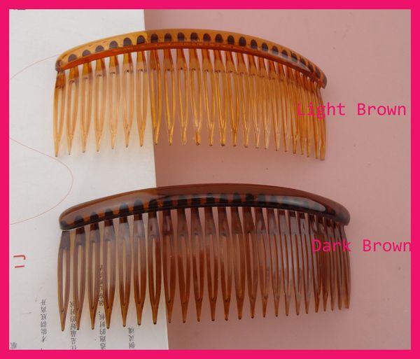 10pcs 24teeth 4.5cm*12.5cm clear brown plain plastic hair combs for diy hair accessories,bridal side comb,diy headpiece stuff, White;golden
10pcs 24teeth 4.5cm*12.5cm clear brown plain plastic hair combs for diy hair accessories,bridal side comb,diy headpiece stuff, White;golden