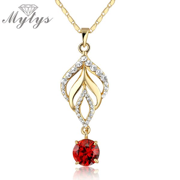 mytys women classic necklace pendant red crystal fashion jewelry for women n71, Black
mytys women classic necklace pendant red crystal fashion jewelry for women n71, Black