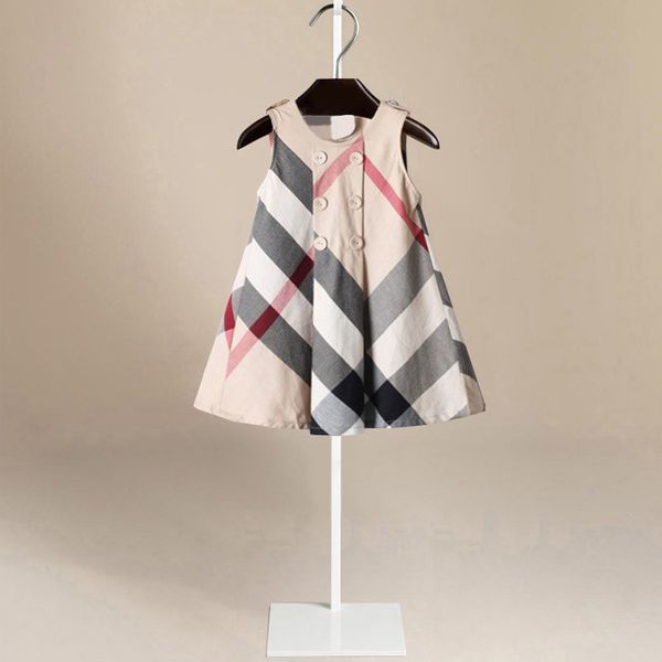 2018 Autumn Girls Dress European and American Sleeveless Vest Buttons Cotton Classic Plaid Dress Baby Dress S36
2018 Autumn Girls Dress European and American Sleeveless Vest Buttons Cotton Classic Plaid Dress Baby Dress S36
