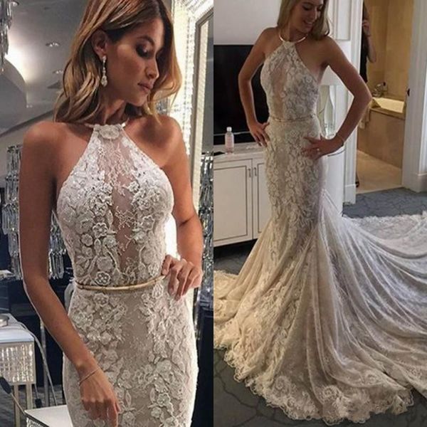 2018 берта новый дизайн русалка свадебные платья vestidos холтер шеи спинки свадебные платья аппликация развертки поезд vestidos де noiva, White
2018 берта новый дизайн русалка свадебные платья vestidos холтер шеи спинки свадебные платья аппликация развертки поезд vestidos де noiva, White