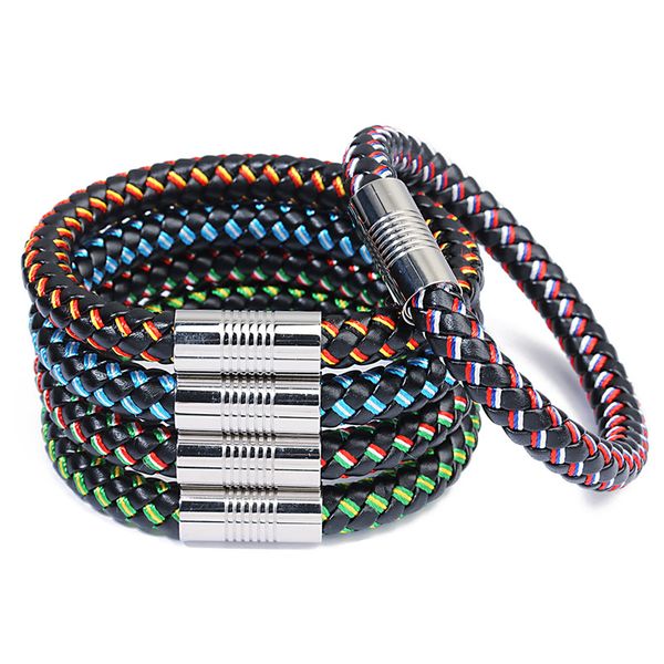 xinyao 2018 fashion genuine braided leather rope bracelets for women mens stainless steel clasps braclet bangles female jewelry, Golden;silver
xinyao 2018 fashion genuine braided leather rope bracelets for women mens stainless steel clasps braclet bangles female jewelry, Golden;silver