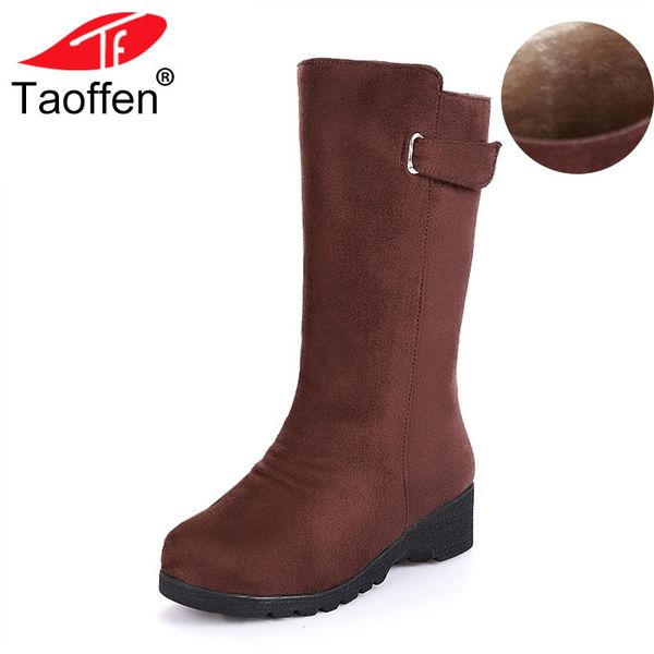 taoffen size 34-43 size 34-43 half short boots woman shoes inside heel plush fur buckle warm winter shoes simple mid-calf boots, Black
taoffen size 34-43 size 34-43 half short boots woman shoes inside heel plush fur buckle warm winter shoes simple mid-calf boots, Black