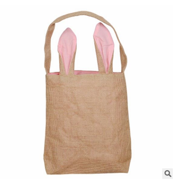 easter bunny ears bag funny design rabbit ears jute tote bags easter diy creative candy gift cotton cloth bag