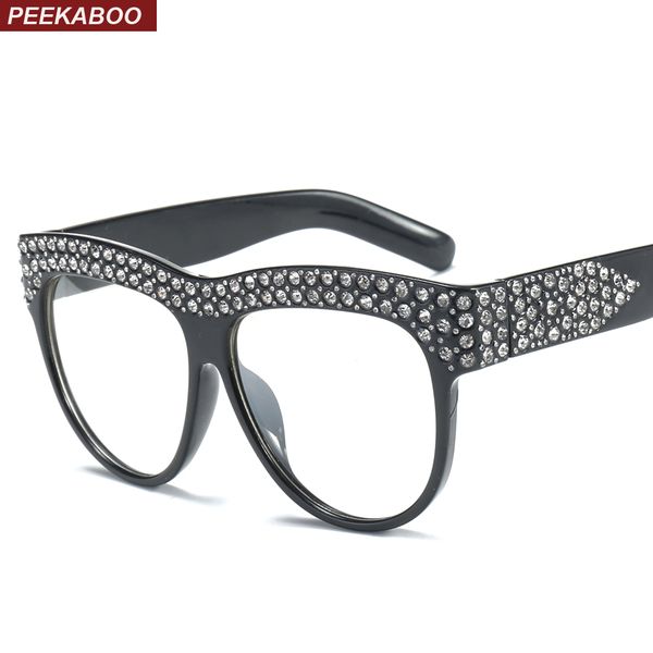 rhinestone glasses frame women female clear lens black white 2018 oversized big eyeglasses frame women brand, Silver
rhinestone glasses frame women female clear lens black white 2018 oversized big eyeglasses frame women brand, Silver