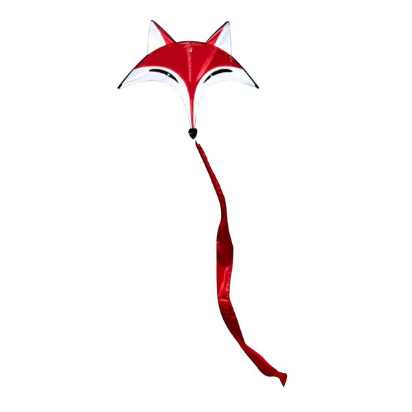

polyester fabric 95cmx80cm outdoor sport red fox flying kite tail toy children kids game outdoor activity