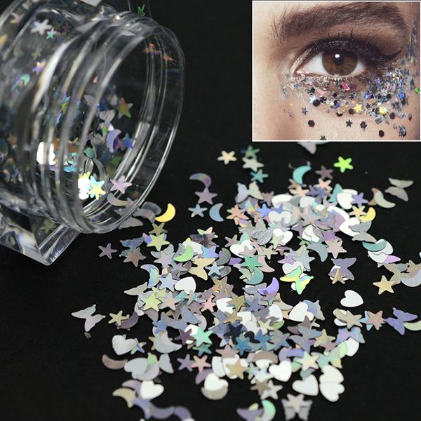 1 bx lucky star/moon/heart nail glitter paillette sequins laser sier sheets tips manicure beauty holographic tools trlx13, Silver;gold
1 bx lucky star/moon/heart nail glitter paillette sequins laser sier sheets tips manicure beauty holographic tools trlx13, Silver;gold