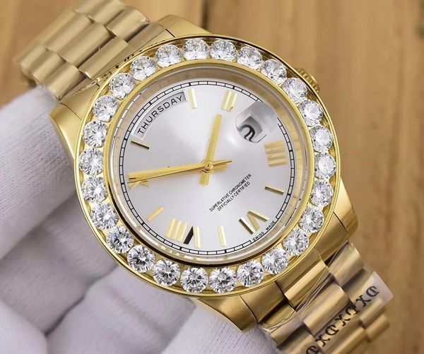 brand new 2 color president day-date 41mm 18038 big diamond bezel watch 18k yellow gold mens casual watch automatic mechanical men's wa, Slivery;brown
brand new 2 color president day-date 41mm 18038 big diamond bezel watch 18k yellow gold mens casual watch automatic mechanical men's wa, Slivery;brown