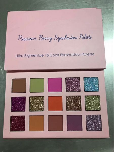 

Hot New Cosmetics Passion Berry Eye Shadow Palette Ultra Pigmented 15 Color Eyeshadow Palette Glitter&matte Eye Powder Makeup Free Ship