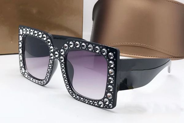 large circular brand lens 0145s square luxury frame elegant case frame with diamond rivets special built-in sunglasses with women desig bbva, White;black
large circular brand lens 0145s square luxury frame elegant case frame with diamond rivets special built-in sunglasses with women desig bbva, White;black