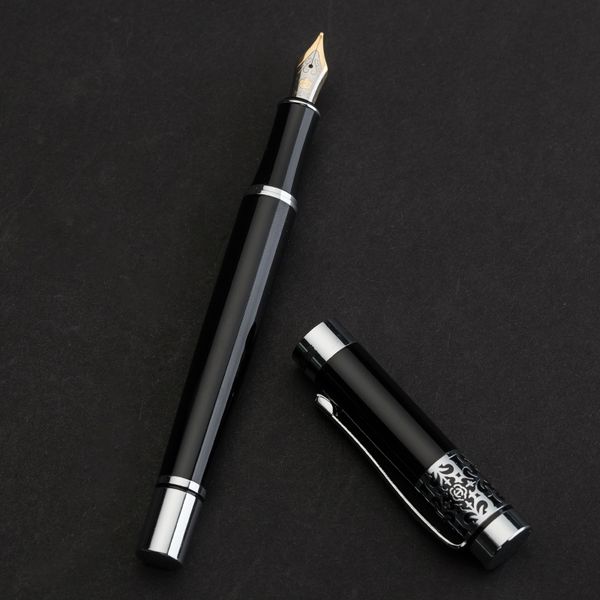 hero 7018 metal fountain pen black pen carved iridium 0.5mm student calligraphy writing school office supplies stationery
hero 7018 metal fountain pen black pen carved iridium 0.5mm student calligraphy writing school office supplies stationery