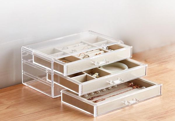 jewelry storage box female earrings hand jewelry multi-functional simple large-capacity transparent box
jewelry storage box female earrings hand jewelry multi-functional simple large-capacity transparent box