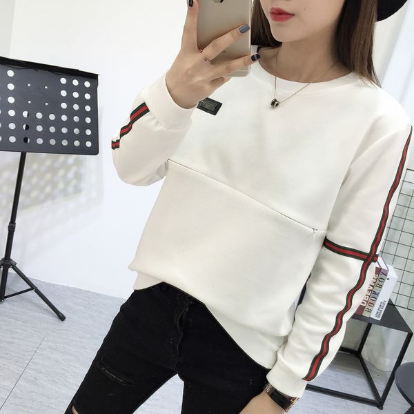 korean version of the spring maternity dress breast-feeding outskirts thin was thin sweater t shirt, White
korean version of the spring maternity dress breast-feeding outskirts thin was thin sweater t shirt, White
