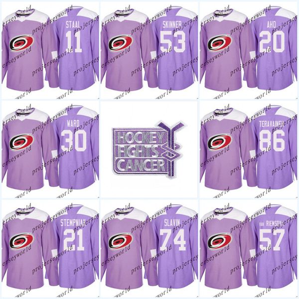 11 Staal Purple Fights Cancer Practice Carolina Hurricanes 53 Jeff Skinner 20 Sebastian Aho 30 Cam Ward 21 Lee Stempniak Ice Hockey Jerseys
11 Staal Purple Fights Cancer Practice Carolina Hurricanes 53 Jeff Skinner 20 Sebastian Aho 30 Cam Ward 21 Lee Stempniak Ice Hockey Jerseys
