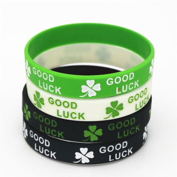 4pcs new fashion clover good luck silicone wristband black green white silicone racelets&bangles women men adults sh167, Golden;silver
4pcs new fashion clover good luck silicone wristband black green white silicone racelets&bangles women men adults sh167, Golden;silver