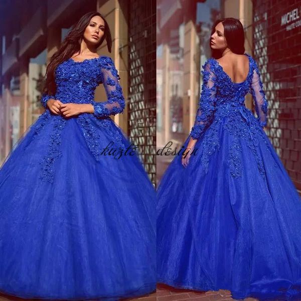 arabic royal blue ball gown evening dresses 2018 with long sleeves flower beaded sweet train formal prom gowns, Black;red
arabic royal blue ball gown evening dresses 2018 with long sleeves flower beaded sweet train formal prom gowns, Black;red