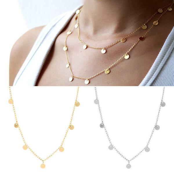 2018 lnrrabc 1pc euramerican golden silvery alloy chain copper paillettes women lady girl trendy necklace diy wearing style, Silver
2018 lnrrabc 1pc euramerican golden silvery alloy chain copper paillettes women lady girl trendy necklace diy wearing style, Silver