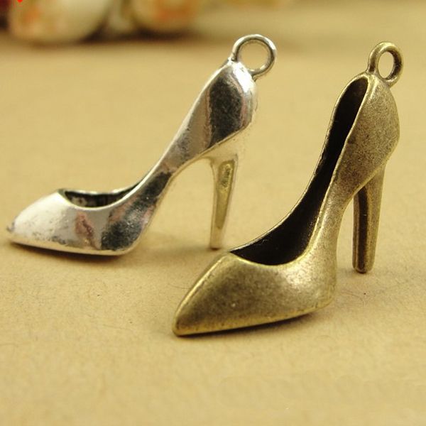 300 pcs/lot antique bronze & silver plated 28*12*9mm high-heeled shoes metal charm pendant fit diy jewelry findings
300 pcs/lot antique bronze & silver plated 28*12*9mm high-heeled shoes metal charm pendant fit diy jewelry findings