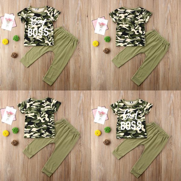 2pcs summer toddler kids boys girls fashion letter camouflage t-shirt+long pants outfits set casual 6m-5y, White
2pcs summer toddler kids boys girls fashion letter camouflage t-shirt+long pants outfits set casual 6m-5y, White