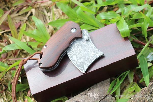 Small VG10 Damascus Razor Pocket Folding Knife Rosewood Handle Camping Survival Knives Best Keychain Folder Xmas Gift Collection P206Q
Small VG10 Damascus Razor Pocket Folding Knife Rosewood Handle Camping Survival Knives Best Keychain Folder Xmas Gift Collection P206Q