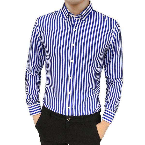 lncdis striped shirt men cotton autumn long sleeve formal shirt slim casual fit tee dress imported clothing button down 10, White;black 
lncdis striped shirt men cotton autumn long sleeve formal shirt slim casual fit tee dress imported clothing button down 10, White;black