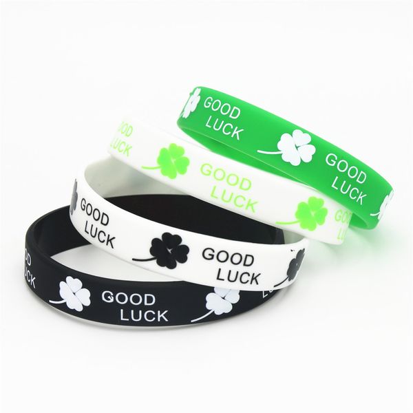 50pcs new sports clover good luck silicone wristband black green white leaves racelets&bangles girls boys gifts sh206, Golden;silver
50pcs new sports clover good luck silicone wristband black green white leaves racelets&bangles girls boys gifts sh206, Golden;silver