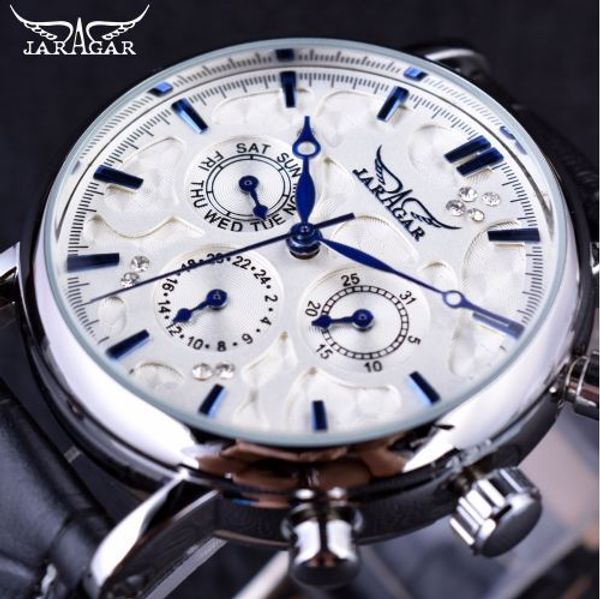 jaragar blue sky series elegant design genuine leather strap male wrist watch mens watches brand luxury clock men automatic, Slivery;brown
jaragar blue sky series elegant design genuine leather strap male wrist watch mens watches brand luxury clock men automatic, Slivery;brown