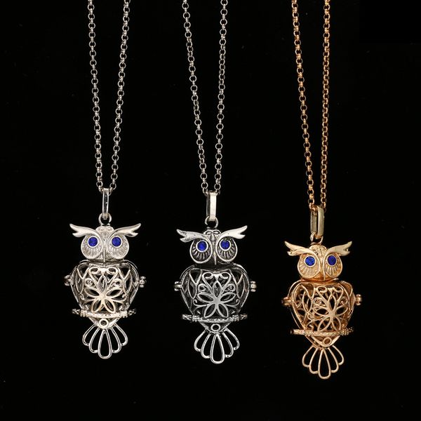 essential oils diffuser necklace hollowed out owl aromatherapy diffuser necklaces animal pendants fashion jewelry 3 colors, Silver
essential oils diffuser necklace hollowed out owl aromatherapy diffuser necklaces animal pendants fashion jewelry 3 colors, Silver