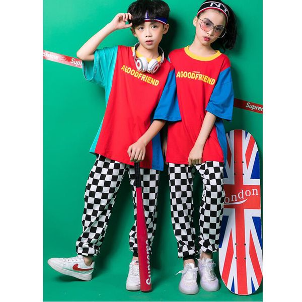 girls loose tshirt jazz dancing costumes clothing suits kids boyship hop dance wear outfits stage wear performance clothes, Black;red
girls loose tshirt jazz dancing costumes clothing suits kids boyship hop dance wear outfits stage wear performance clothes, Black;red
