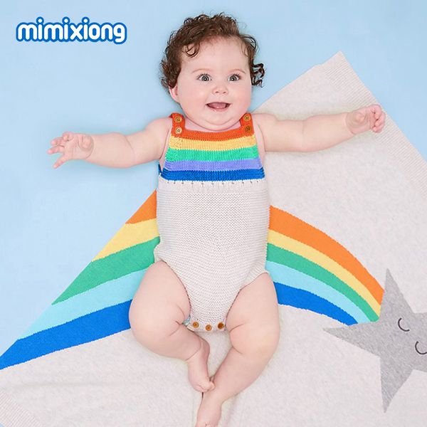 rainbow knitted newborn bodysuit rompers summer baby bunny sunsuits funny infant boys girls onesie sleeveless toddler kids jumpsuit, Blue
rainbow knitted newborn bodysuit rompers summer baby bunny sunsuits funny infant boys girls onesie sleeveless toddler kids jumpsuit, Blue