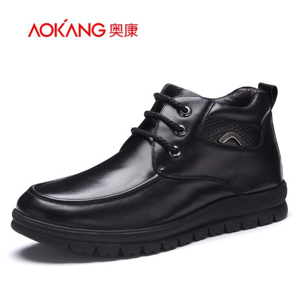 aokang new arrival genuine leather winter boots men boots ankle boots lace up short plush keep warm ing, Black
aokang new arrival genuine leather winter boots men boots ankle boots lace up short plush keep warm ing, Black