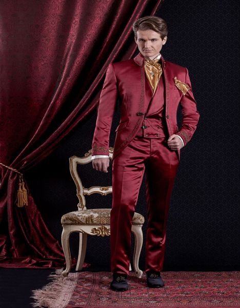fashion embroidery three piece groom tuxedos red men wedding suit bridgroom men dinner prom wear customize(jacket+pants+tie+vest) 401, Black;gray
fashion embroidery three piece groom tuxedos red men wedding suit bridgroom men dinner prom wear customize(jacket+pants+tie+vest) 401, Black;gray