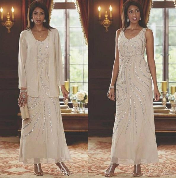 2019 Elegant Ankle Length Mother Of The Bride Dresses With Jacket Sequins Beaded Long Plus Size Mothers Prom Party Gowns Vestidos De Novia
2019 Elegant Ankle Length Mother Of The Bride Dresses With Jacket Sequins Beaded Long Plus Size Mothers Prom Party Gowns Vestidos De Novia
