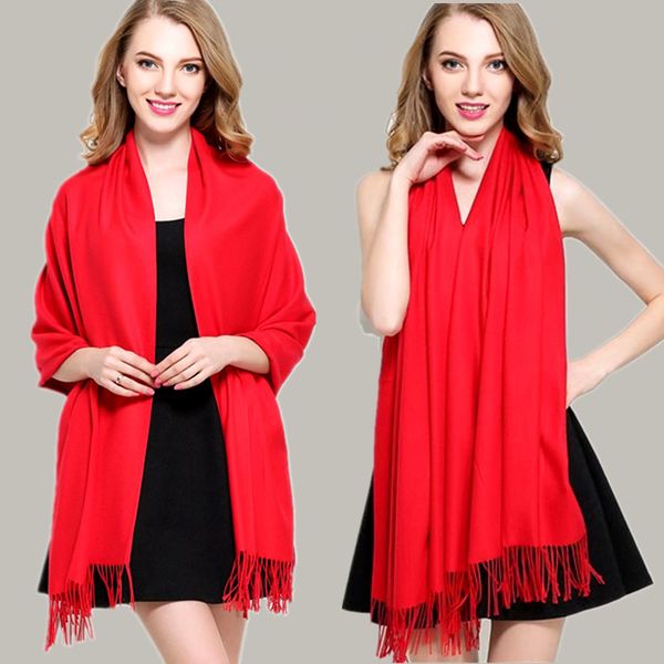 women tassel scarf winter winter warm scarves solid fashion women red pashmina shawl for cashmere female femme cape for vabsi, White;black
women tassel scarf winter winter warm scarves solid fashion women red pashmina shawl for cashmere female femme cape for vabsi, White;black