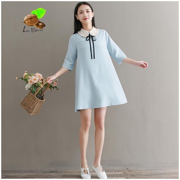 2018 new women spring & summer dolls collar lace sweet dresses girls mori princess bow short dress women cute pary clothes plus, White;black
2018 new women spring & summer dolls collar lace sweet dresses girls mori princess bow short dress women cute pary clothes plus, White;black