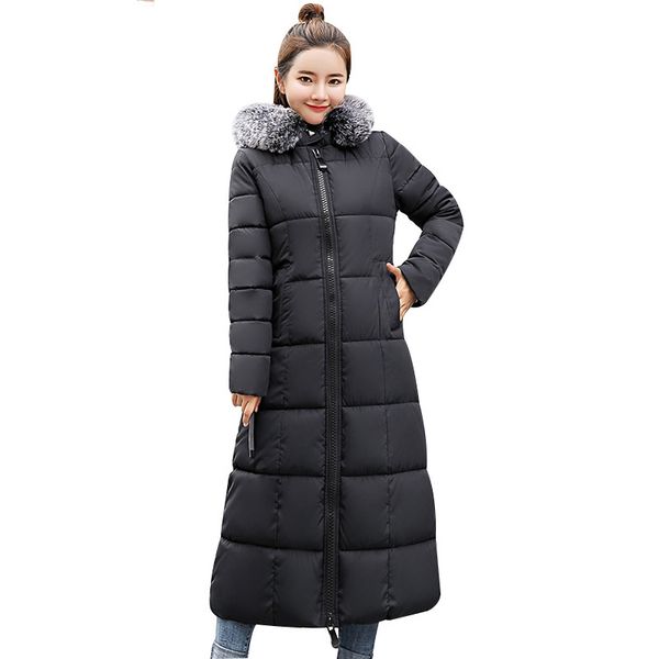 women winter long coats jackets warm thick fur collar fashion coat long sleeve hooded jacket pockets parka mujer, Black
women winter long coats jackets warm thick fur collar fashion coat long sleeve hooded jacket pockets parka mujer, Black