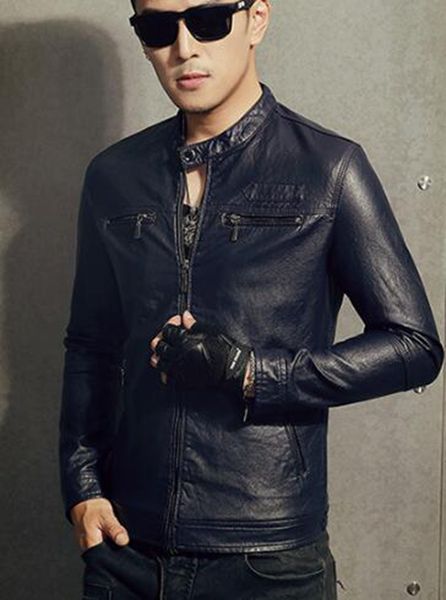 men's spring and autumn korea version of the new boutique personality handsome fashion casual collar wash leather jacket / m-4xl, Black 
men's spring and autumn korea version of the new boutique personality handsome fashion casual collar wash leather jacket / m-4xl, Black