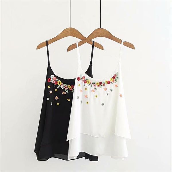 plus size chiffon modal women tank 2018 casual loose sleeveless t shirt white & black embroidered summer
plus size chiffon modal women tank 2018 casual loose sleeveless t shirt white & black embroidered summer