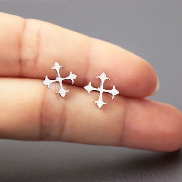 everfast 10pairs/lot vintage cross flower stainless steel earrings studs minimalistic design fashion ear jewelry for women girls t112, Golden;silver
everfast 10pairs/lot vintage cross flower stainless steel earrings studs minimalistic design fashion ear jewelry for women girls t112, Golden;silver