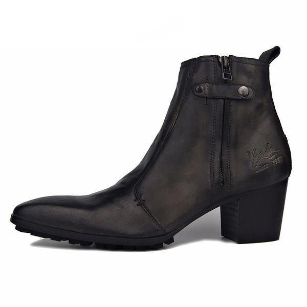 high heel boots for men handmade genuine leather brand martin boot classic retro shoes sheepskin leather man designer shoes, Black
high heel boots for men handmade genuine leather brand martin boot classic retro shoes sheepskin leather man designer shoes, Black