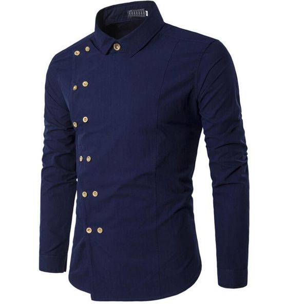 2018 men shirt double breasted dress shirt long sleeve slim fit camisa masculina casual male hawaiian shirts, White;black
2018 men shirt double breasted dress shirt long sleeve slim fit camisa masculina casual male hawaiian shirts, White;black
