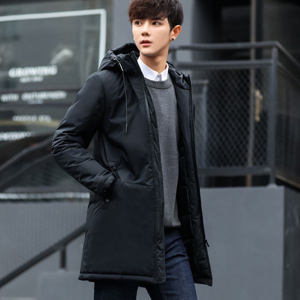 trend new cotton coat men thick long warm youth hooded slim padded cotton solid color warm winter outwear casual jacket mz3183, Black
trend new cotton coat men thick long warm youth hooded slim padded cotton solid color warm winter outwear casual jacket mz3183, Black