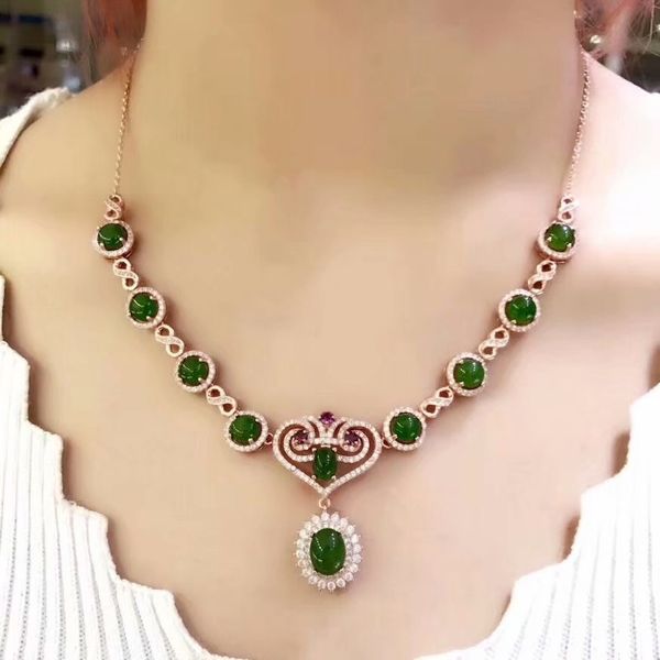 natural hetianyubiyu necklace 925 sterling silver necklace chain banquet ball style posting
natural hetianyubiyu necklace 925 sterling silver necklace chain banquet ball style posting