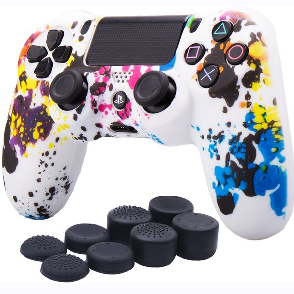 Для Sony Dualshock 4 PS4 Slim Pro контроллер Силиконовый камуфляж чехол защитная кожа + Thumb Stick крышки для Play station 4
Для Sony Dualshock 4 PS4 Slim Pro контроллер Силиконовый камуфляж чехол защитная кожа + Thumb Stick крышки для Play station 4