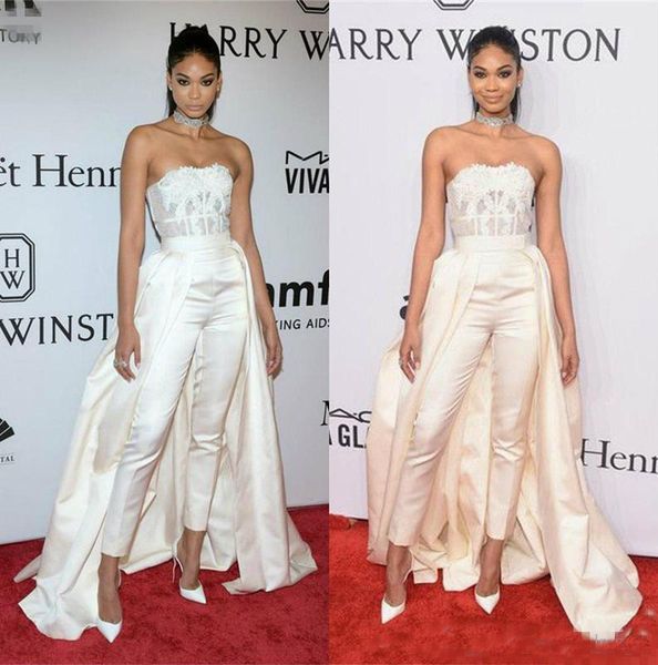 charming zuhair murad celebrity dresses jumpsuit prom dresses with removable skirt red carpet wear simple lace applique corset evening gowns, Black;red
charming zuhair murad celebrity dresses jumpsuit prom dresses with removable skirt red carpet wear simple lace applique corset evening gowns, Black;red